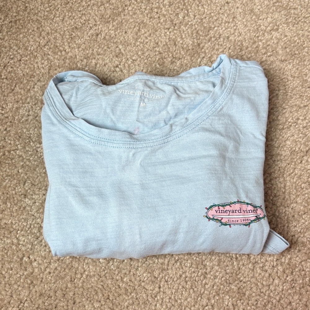 Vineyard Vines Women’s Pale Blue Short Sleeve Logo Tee